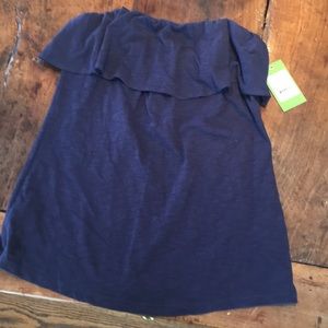 New Lilly ruffle top in navy